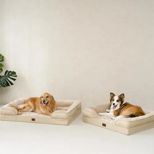 Miniatura 52 de EHEYCIGA – Cama ortopédica impermeable para perros pequeños, de espuma viscoelástica tipo caja de huevos, con bordes elevados y base antideslizante