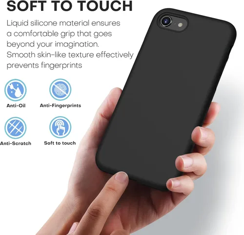 Miniatura 6 de CellEver Funda de silicona resistente para iPhone SE 2022 (3ª generación)/iPhone SE 2020 (2ª generación)/iPhone 8/7 - Protección militar contra