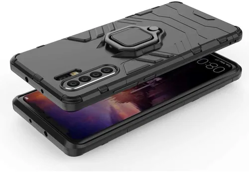 Miniatura 6 de Funda de teléfono para Huawei P30 Pro con protector de pantalla de vidrio templado y soporte magnético para anillo soporte soporte delgado