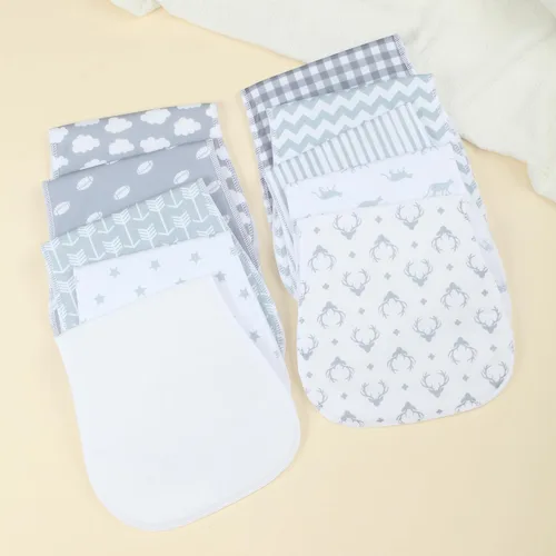 Miniatura 7 de Juego de 10 paños para eructar para bebés niños y niñas - Paño orgánico para eructos de bebé, toallitas para bebé, trapos para eructos, paños