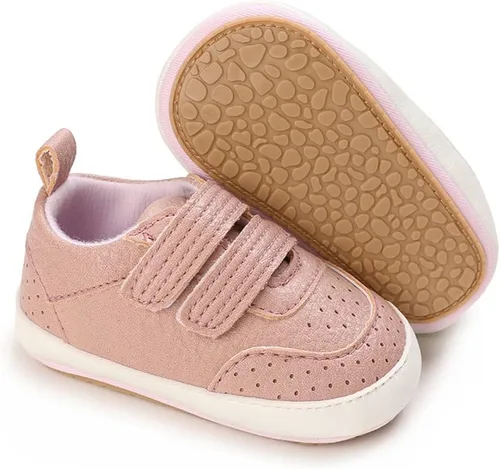 Clowora Zapatos para bebés niños y niñas, suela de goma antideslizante, zapatos de cuna para recién nacidos, mocasines planos.