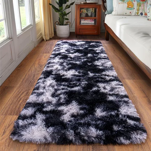 Miniatura 51 de Alfombras de Pasillo para Dormitorio 2x6 pies Alfombras de Pasillo para Pasillos Antideslizantes Suaves de Pelo Largo Alfombra de Cabecera, Alfombra