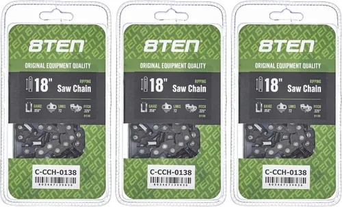 Miniatura 54 de 8TEN Cadena de motosierra semi cincel de 6 pulgadas .050 1/4 42 DL para Worx WG320 Black & Decker LLP120 (paquete de 3)