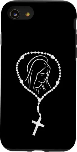 Miniatura 17 de iPhone 11 Rosario Virgen María Dios Jesús Fe religioso católico estuche de regalo