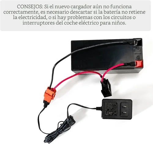 Miniatura 7 de Cargador de batería de 12 voltios para juguetes de paseo y cable de batería 12V para cochecito de arrastre infantil, juguete de coche eléctrico