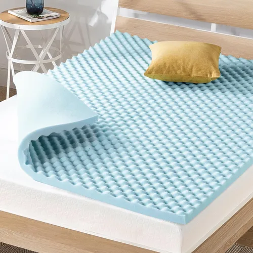 Miniatura 13 de Best Price Mattress Cubrecolchón de espuma viscoelástica con forma de huevera de 4 pulgadas con infusión de gel refrescante, certificado