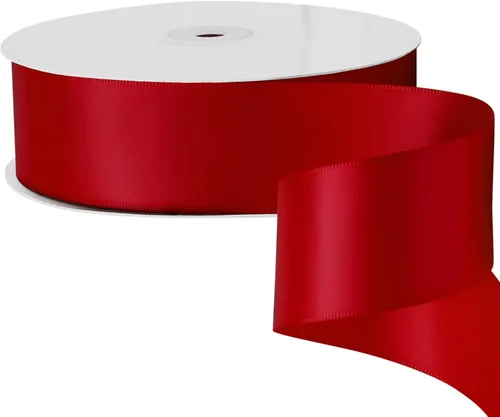 Miniatura 3 de LIUYAXI - Cinta de satén roja de doble cara, 2 pulgadas X 25 yardas continuas, cintas perfectas para envolver regalos, ramo de boda, decoración DIY