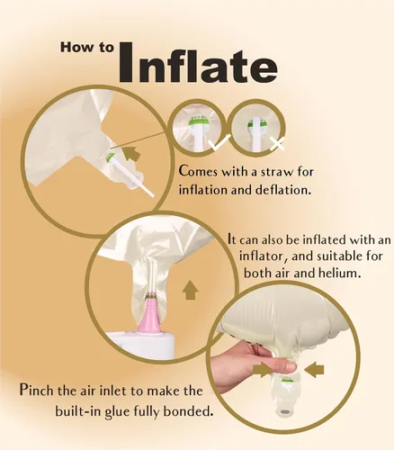 Miniatura 2 de SUWEN Globos de helio grandes de 102 cm (40 pulgadas) con letra S en color crema. Globos grandes de papel de aluminio con letra en helio, de A a Z.