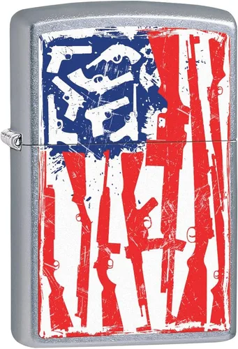 Miniatura 10 de Encendedores Zippo Bandera Americana Americana - Calle Cromo