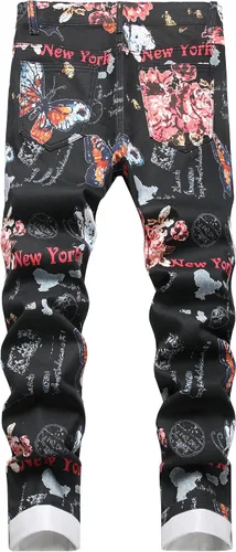 Miniatura 177 de Enrica Pantalones vaqueros estampados casuales para hombre