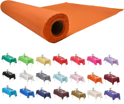 Miniatura 217 de Rollo de plástico para cubierta de mesa color verde manzana, 40 pulgadas x 100 pies, rollo de plástico resistente para cubierta de mesa de banquetes