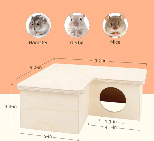Miniatura 2 de Niteangel Casa de hámster de múltiples cámaras conberinto: - Escondites de múltiples habitaciones y juguetes de exploración de túneles para hámster