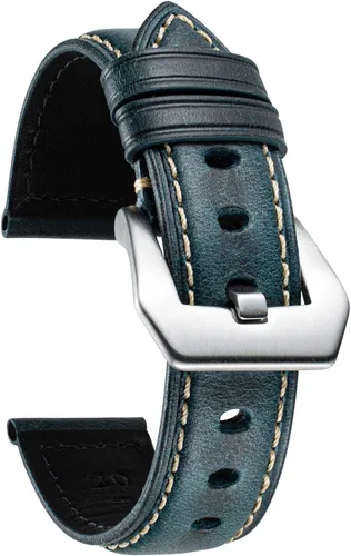 BINLUN Correa de reloj de cuero retro hecha a mano con cera de aceite vintage de piel de becerro, pulsera de repuesto de 6 colores para hombres y