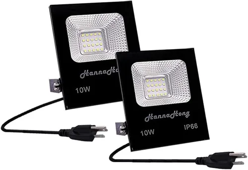 Miniatura 7 de Luz de inundación LED de 10 W con enchufe, luces de seguridad súper brillantes de 1000 lm, luz de trabajo al aire libre impermeable IP66, foco