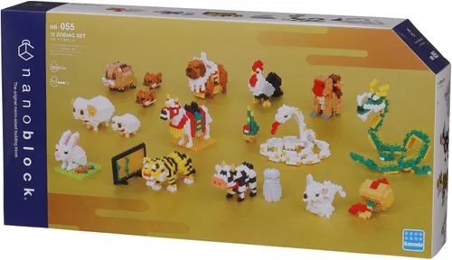 Miniatura 2 de nanoblock - Los doce signos del zodiaco en la astrología china - Juego de 12 zodiacos, kit de construcción de la serie Advanced Hobby
