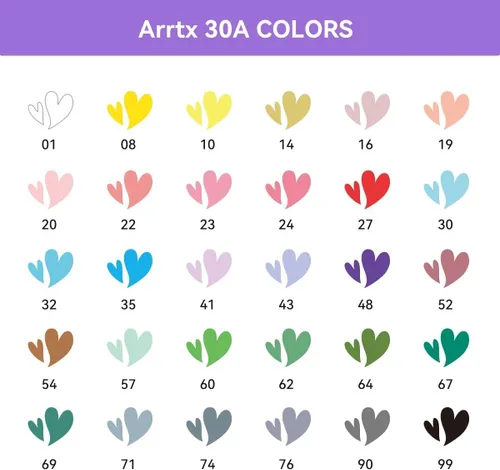 Miniatura 4 de Marcadores acrílicos Arrtx 30A, marcadores de pintura acrílica con punta de pincel para pintura en roca, madera, cerámica, vidrio, lienzo, metal