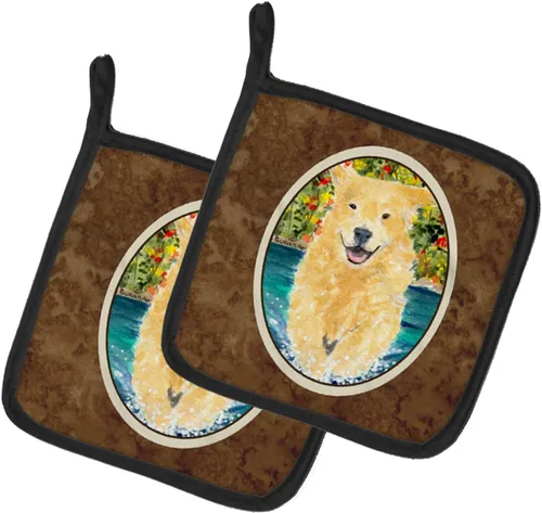 Miniatura 175 de Caroline's Treasures SS8617PTHD - Juego de soportes para ollas de cocina resistentes al calor, almohadillas calientes para horno para cocinar, Husky