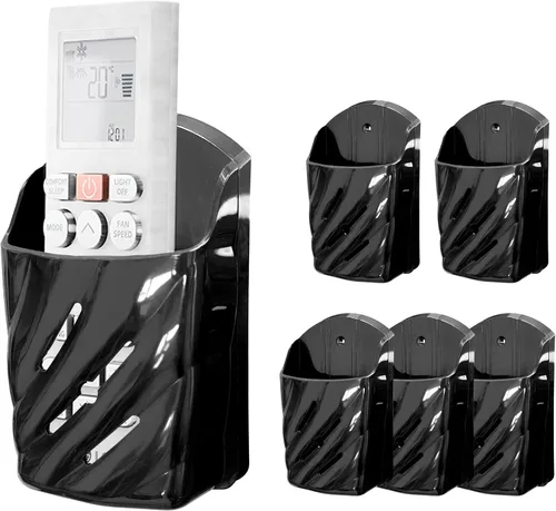 Soporte de pared con control remoto, 6 unidades, elegante organizador remoto de plástico ABS, caja de almacenamiento para ventilador de TV, control