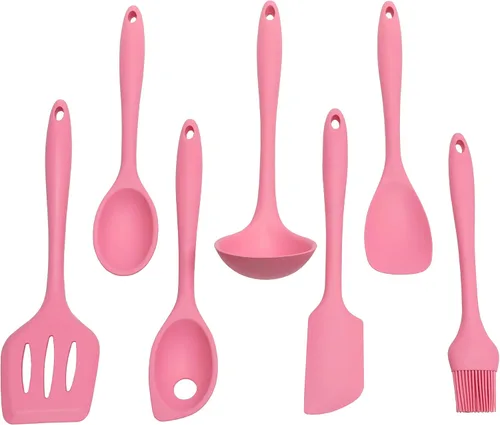 Miniatura 5 de Chef Craft Cucharón de cocina de silicona premium, 11.25 pulgadas, color rosa
