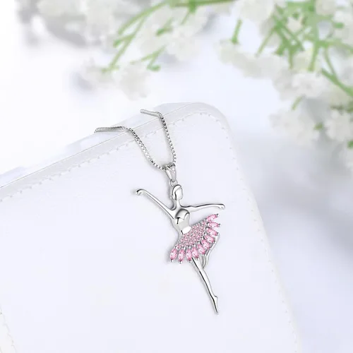 Miniatura 2 de Aurora Tears Collar de bailarina pequeña bailarina, bailarina, ballerina, regalo de recital de ballerina, plata de ley 925, colgante de baile