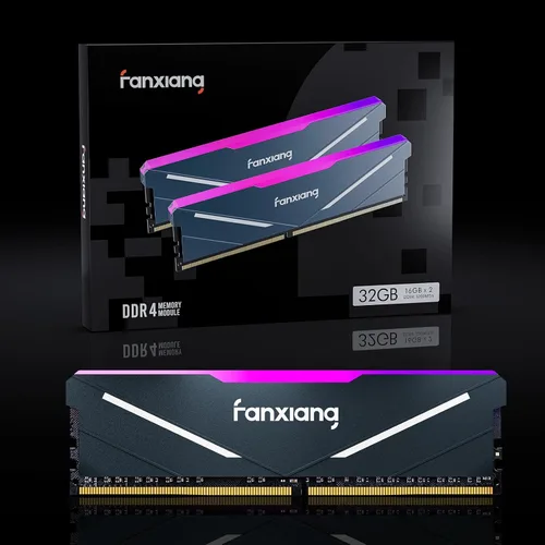 Miniatura 8 de fanxiang RGB DDR4 RAM 32 GB (2 x 16 GB) 3200 MHz CL16 V1.35, Memoria para sobreaceleración de máquinas de juego de escritorio, Compatible con Intel