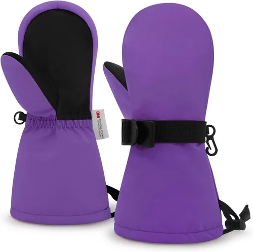 Sarfel Manoplas para niños pequeños, guantes impermeables de nieve y esquí para niños, guantes de invierno para bebés con Thinsulate