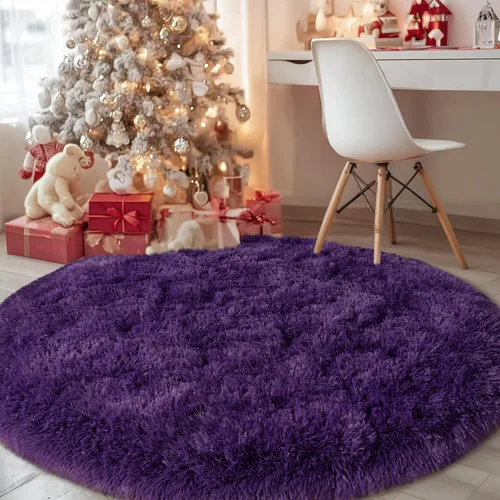 Miniatura 49 de Alfombra pequeña rosa para dormitorio, alfombras de área esponjosas peludas de 2x3 pies para habitación de niñas y niños, alfombra suave