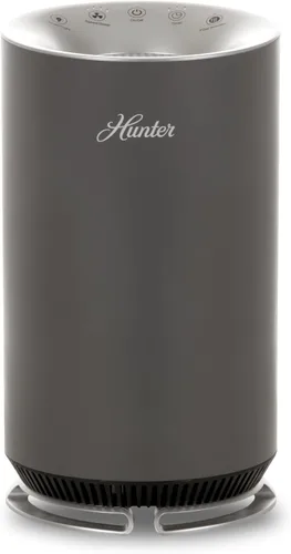 Hunter HP125 AirX EcoSilver HEPA - Purificador de aire digital para habitaciones pequeñas, color gris