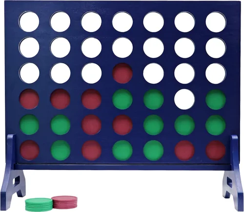 Miniatura 82 de Tailgating Pros Cuatro en una fila gigante azul marino premium con funda de transporte – Juego de patio al aire libre de gran tamaño – ¡Muchos