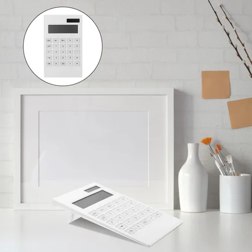 Miniatura 9 de STOBOK Solar Cute Use Daily Screen Supplies Calculación LCD Escritorio Delgado para Plana Ultradelgada Power Thin Home Ultra, papelería Calculadora