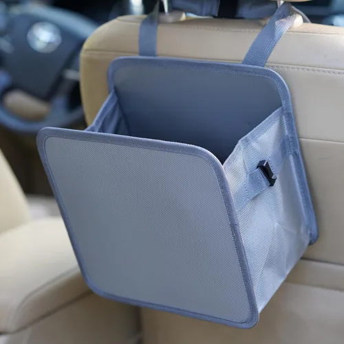 Miniatura 10 de Ginsco Bote de Basura para Auto de 3 Galones con Tapa Abierta, Bolsa de Basura Colgante para Auto de Gran Capacidad a Prueba de Fugas con Forro