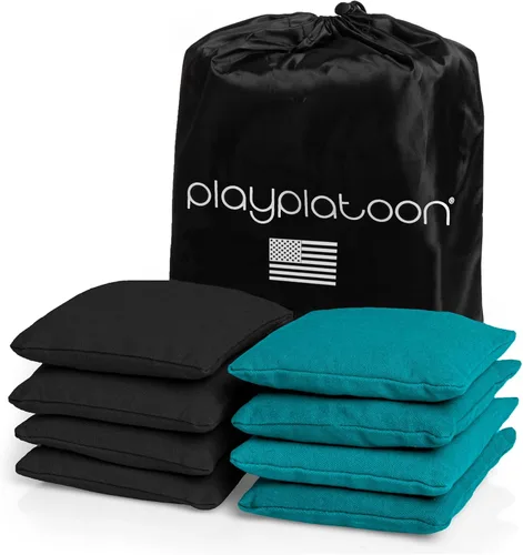 Miniatura 21 de Play Platoon Bolsas de Cornhole Resistentes a la Intemperie - Juego de 8 Bolsas de Frijoles Reglamentarias para Lanzar - Tamaño y Peso Profesional