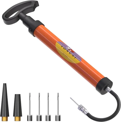 Miniatura 7 de Bomba de aire portátil, kit de inflador de bomba de bola con aguja, boquilla, manguera de extensión para fútbol, baloncesto, fútbol, voleibol