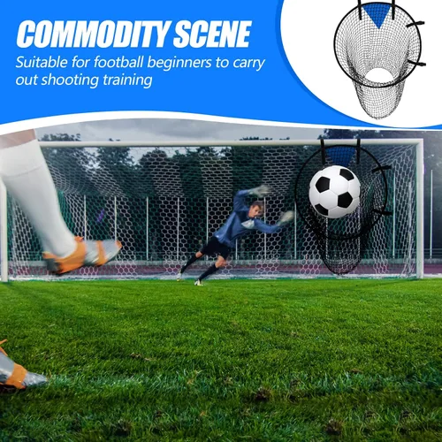 Miniatura 5 de Lenwen Equipo de entrenamiento de portería de fútbol de 23 pulgadas para entrenamiento de portería, fácil de colocar, cubo superior de pelota
