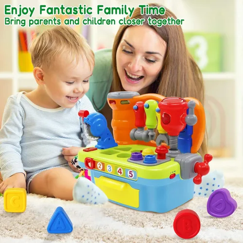 Miniatura 2 de Juguetes para bebés para niños y niñas de 1 año Banco de trabajo musical de aprendizaje para niños de 1 y 2 años Regalo de cumpleaños educativo