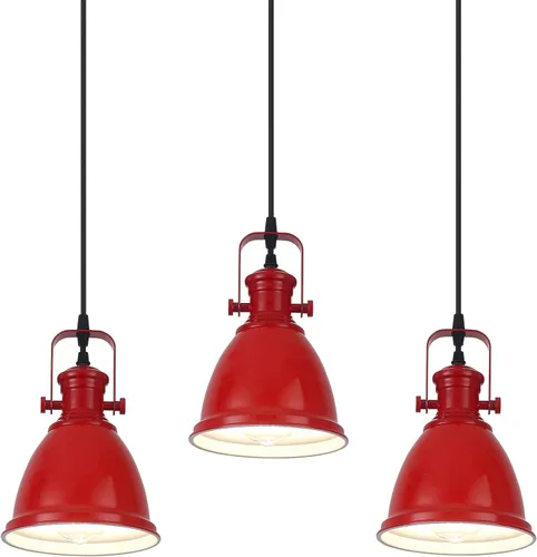 Miniatura 11 de Paquete de 3 luces colgantes negras para isla de cocina, lámpara colgante vintage, 6.5 pulgadas, altura ajustable, iluminación colgante