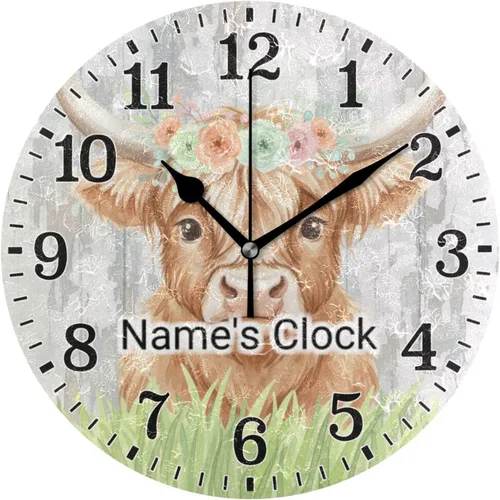 Miniatura 79 de JUNZAN Reloj de bañera con vino romántico espumoso y velas, reloj de pared silencioso de 10 pulgadas, pequeño reloj redondo, decoración de cocina