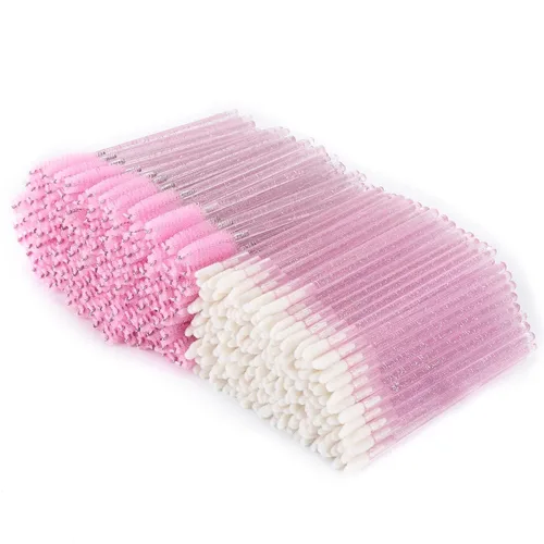 Miniatura 8 de Tbestmax 200 varitas aplicadoras desechables para rímel y lápiz labial, brocha para brillo de labios, carretes de pestañas para extensiones
