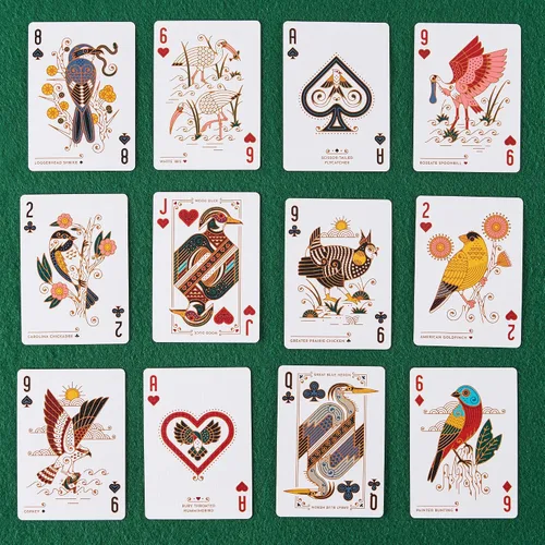 Miniatura 5 de Underdog Games Cartas temáticas de pájaros "Bird in The Hand" 54 piezas de impresionante arte personalizado Un pájaro único en cada carta