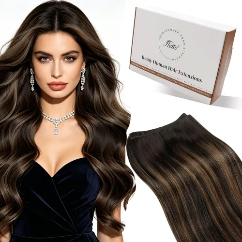 Miniatura 27 de Hetto - Extensiones de cabello humano de trama color rubio platino, 12 pulgadas, 2.47 onzas, #60 Coser en trama, volumen natural diario, suave