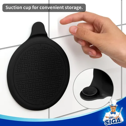 Miniatura 6 de MR.SIGA Tapón de silicona para bañera, tapón de drenaje para ducha, fregadero, 5.1 pulgadas de diámetro, negro, paquete de 3