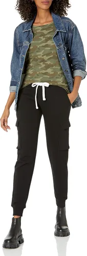 Miniatura 6 de Tienda Essentials - Camiseta de manga corta con cuello redondo y ajuste clásico para mujer, paquete múltiple