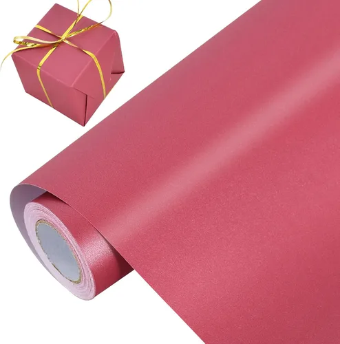 Miniatura 12 de BEISHIDA Papel de regalo verde oscuro, papel de regalo de color sólido con brillo perlado, papel de regalo mate, papel de embalaje para bodas