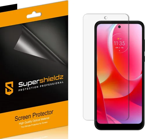 Supershieldz Paquete de 3 protectores de pantalla diseñados para Motorola Moto G Play (2023), protector transparente de alta definición (PET)