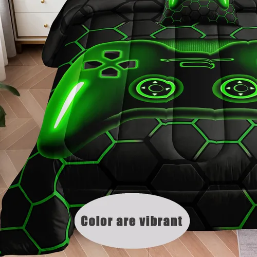 Miniatura 2 de 6 piezas de ropa de cama en una bolsa para niños, juegos de ropa de cama tamaño Queen, juegos de edredón para niños y adolescentes, juego de edredón