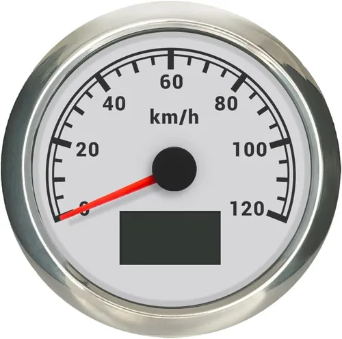 Miniatura 6 de ELING Velocímetro GPS de 3 3/8 pulgadas (3.346 in) 0-200 MPH con kilometraje total Tripmeter Curso sobre el suelo 12V 24V con 8 colores Negro+Negro