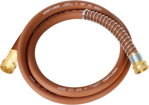 Miniatura 9 de Short Leader Manguera de Jardín 5/8" x 4 pies, Manguera de Agua Ligera Sin Dobleces, Goma Híbrida, Uso Pesado, 650 PSI de Presión de Ruptura