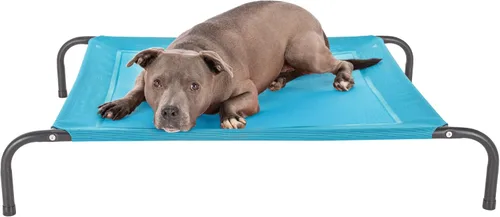 Miniatura 12 de FurHaven Cunas elevadas para mascotas – Hamaca de malla de nailon refrescante y transpirable para perros pequeños y gatos, fácil de montar, duradera