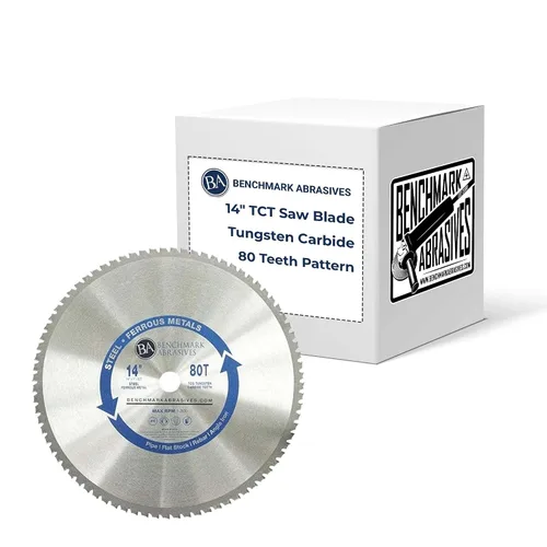 Miniatura 9 de Benchmark Abrasives TCT Hoja de sierra circular de 10 pulgadas, hojas de sierra de corte de metal con punta de carburo de tungsteno para cortar