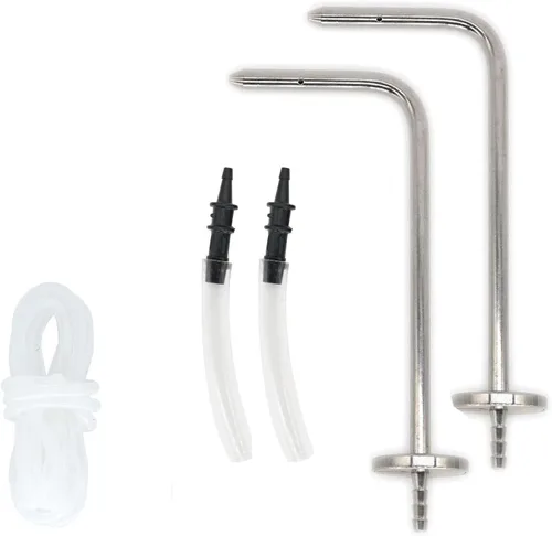 Miniatura 2 de Kit de sondas de presión estática para HVAC, 2x tubos estáticos con imán, 2x tubos blandos de silicona (1.8m), 2 adaptadores/conexiones de tubo